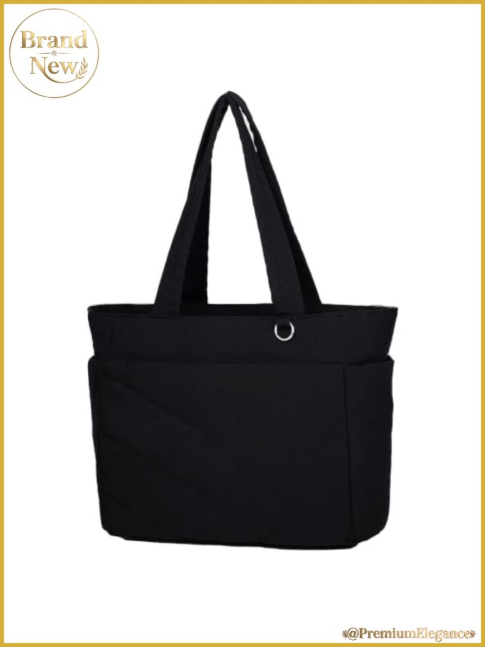Quilted Puffer Nylon Tote Bag with RFID Blocking, 20L Shoulder Bag